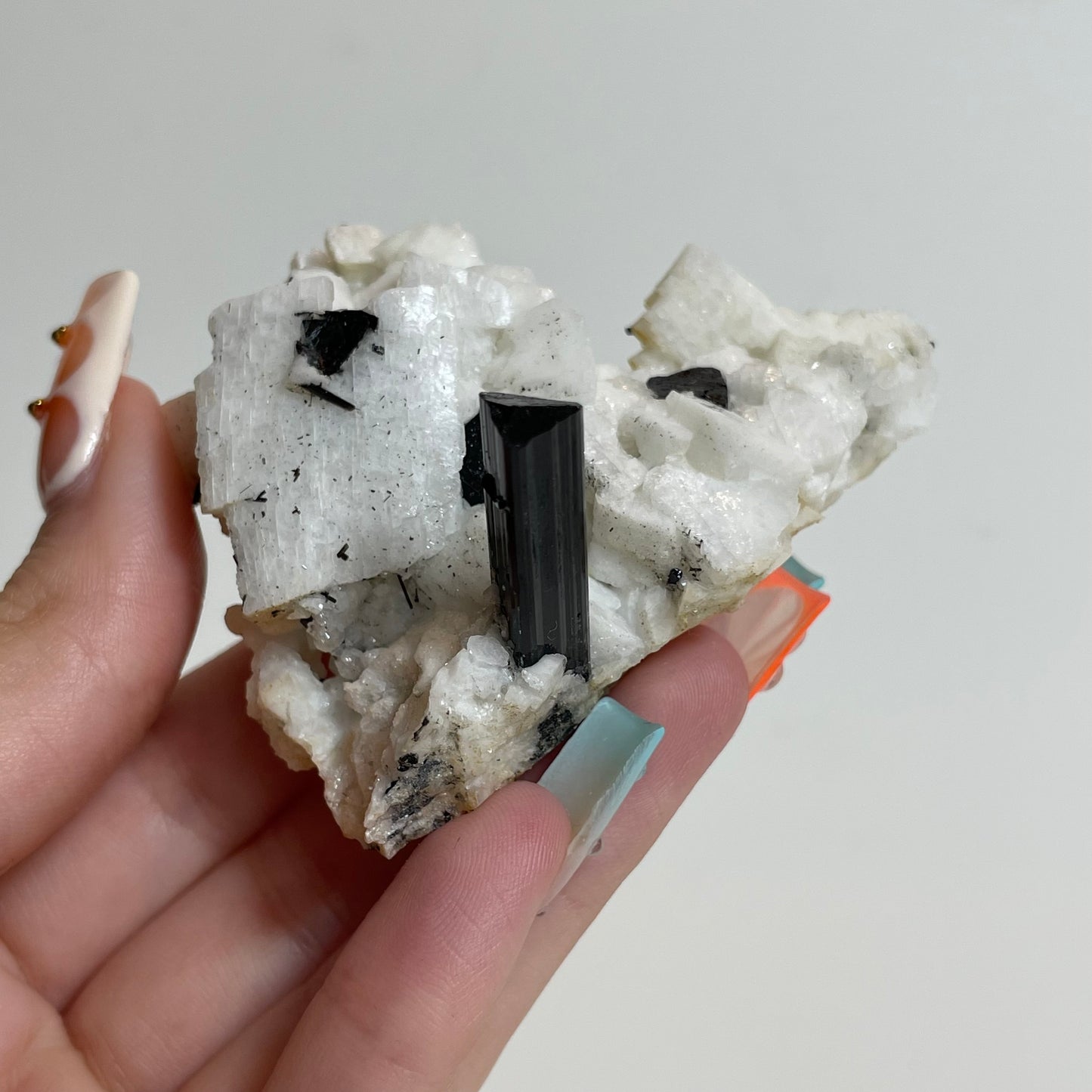 Schorl on Feldspar Specimen from Skardu, Pakistan: You Choose