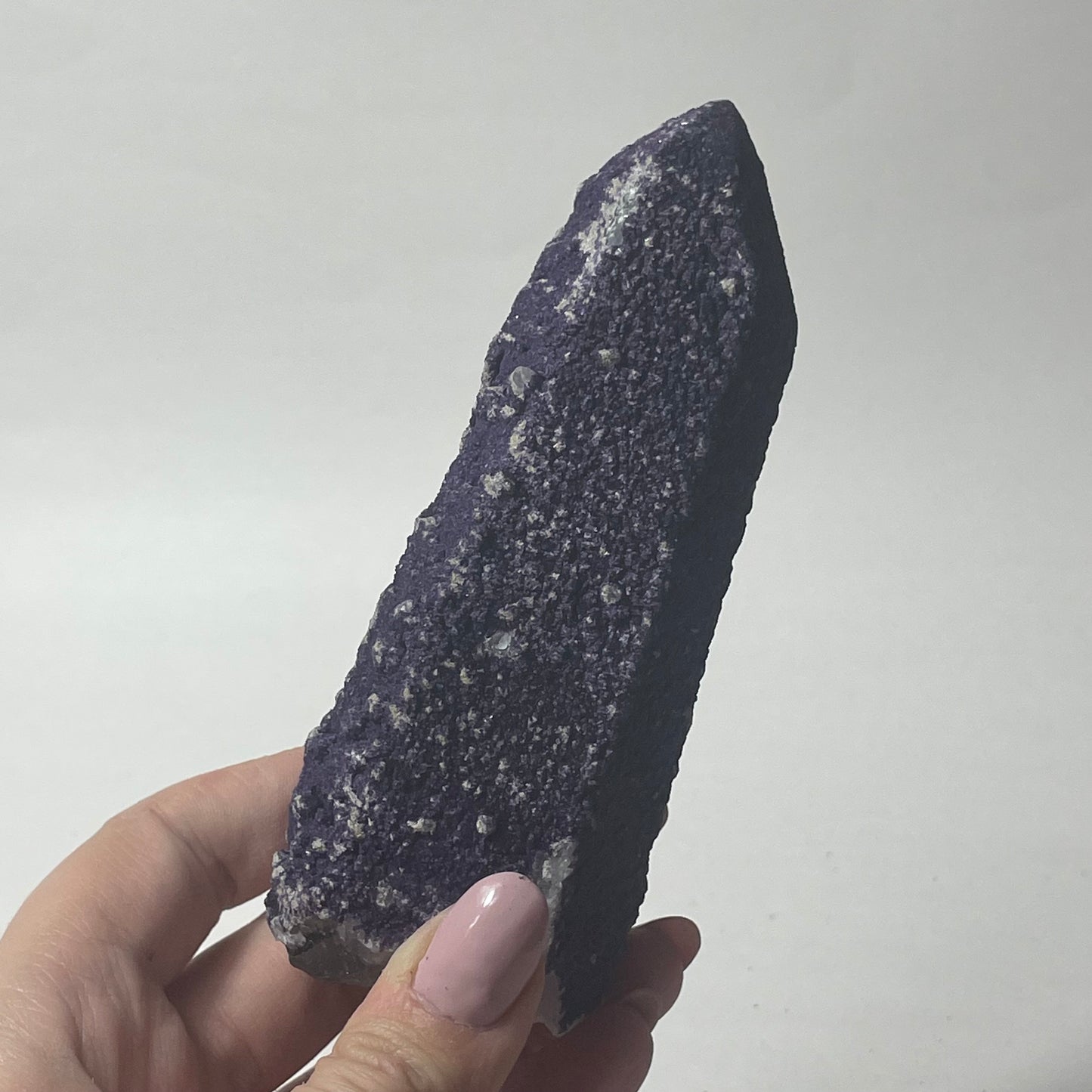 Purple Fluorite Coated Candle Quartz Specimen from Inner Mongolia, China: You Choose