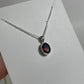 Garnet Sterling Silver Necklace