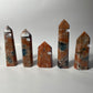 Orange Calcite + Blue Apatite Tower: You Choose
