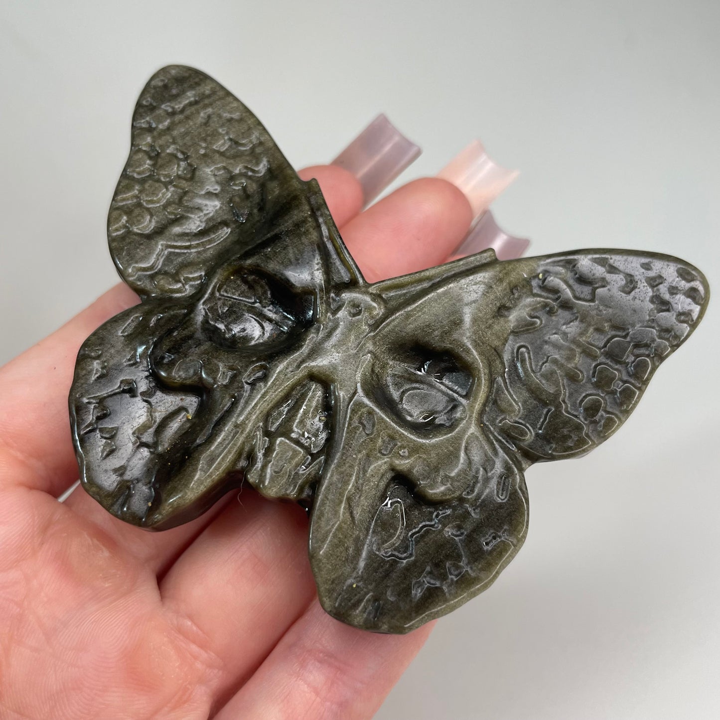 Butterfly Skull Carving