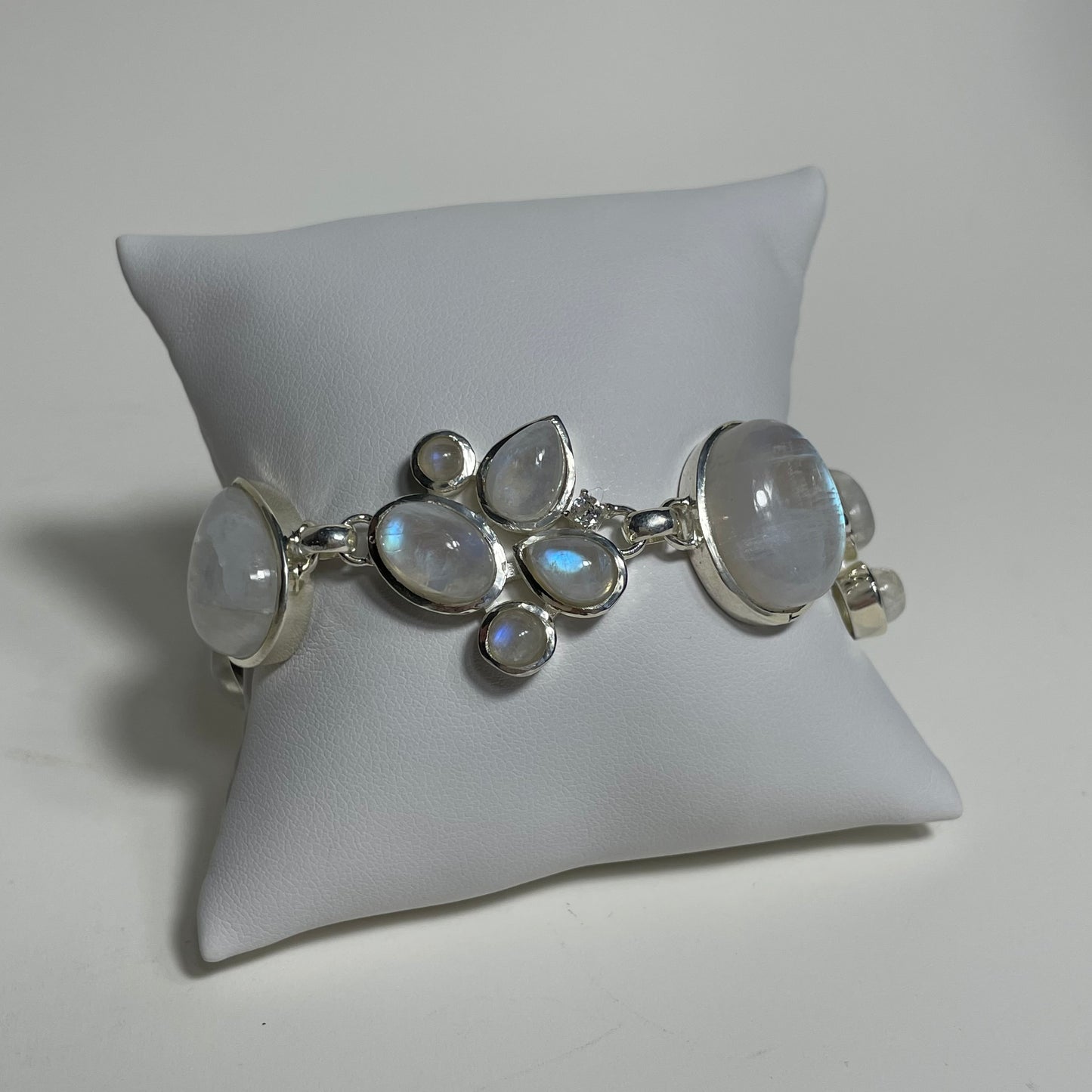 Moonstone Sterling Silver Toggle Clasp Bracelet