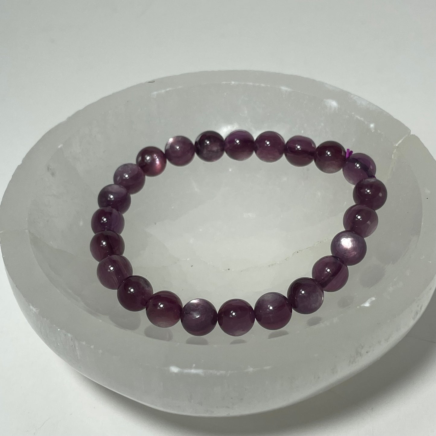 Gem Lepidolite Beaded Bracelet