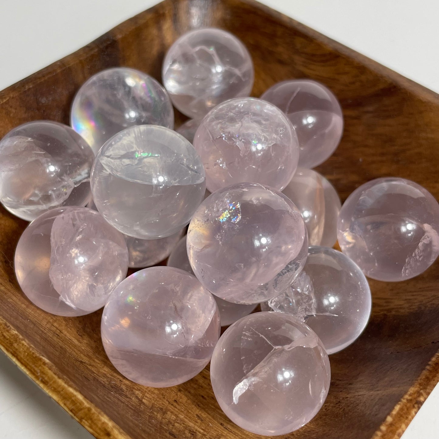 Crackle Rose Quartz Mini Sphere