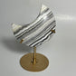 Zebra Calcite Moon Carving with Stand: You Choose