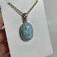 Larimar Sterling Silver Necklace (Oval)