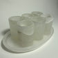 White Onyx Shot Glass Set