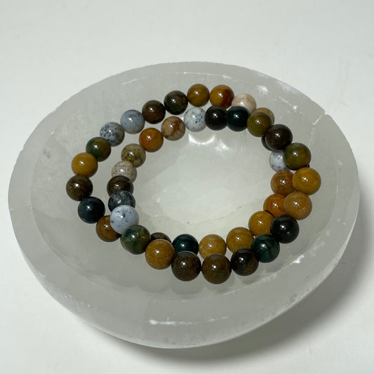 Sea Jasper Beaded Bracelet