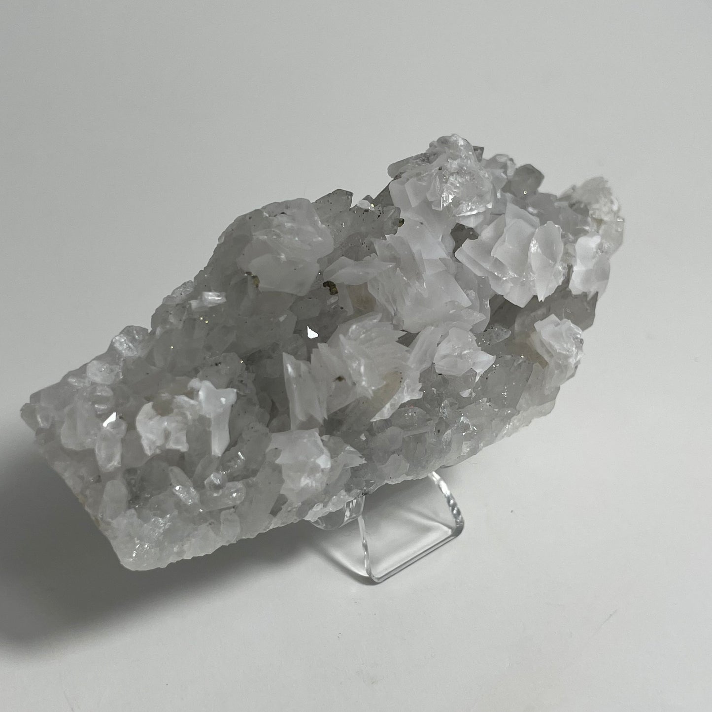 Manganese-bearing Calcite with Quartz and Pyrite Specimen from Hunan, China “M”