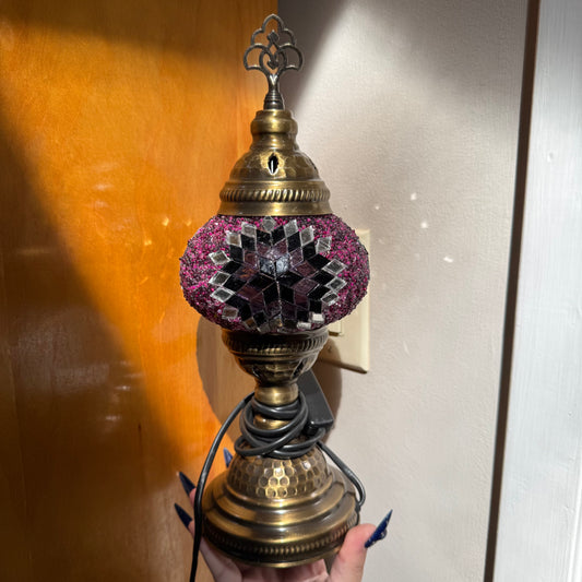 Purple Small Turkish Lamp