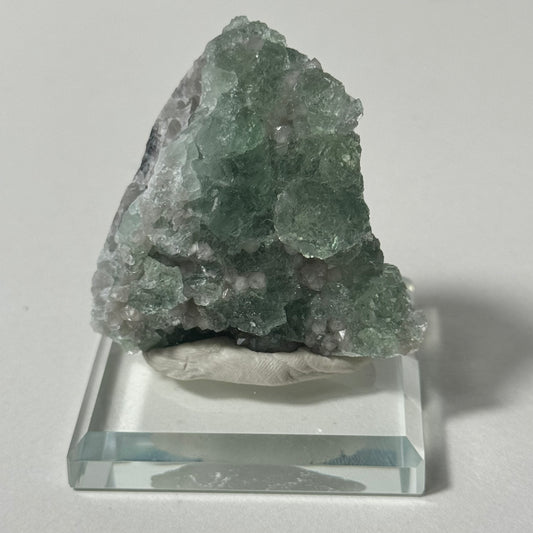 Green Fluorite on Smoky Quartz Specimen (Irradiated) from China “H”