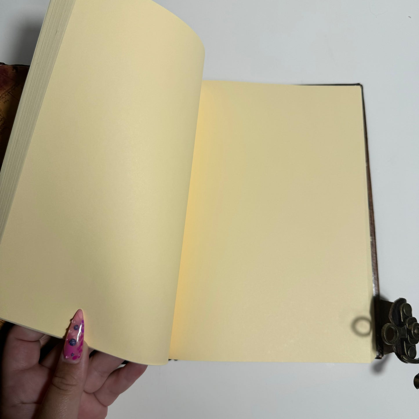 Handcrafted Recycled Leather Journal “Secrets”