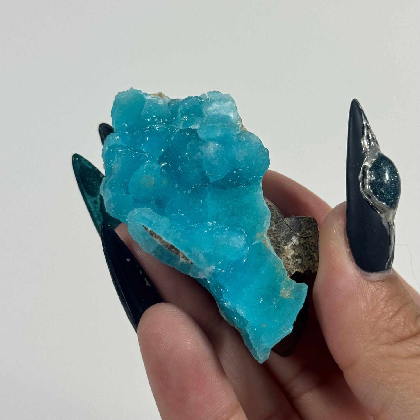 Hemimorphite Frog Handmade Carving