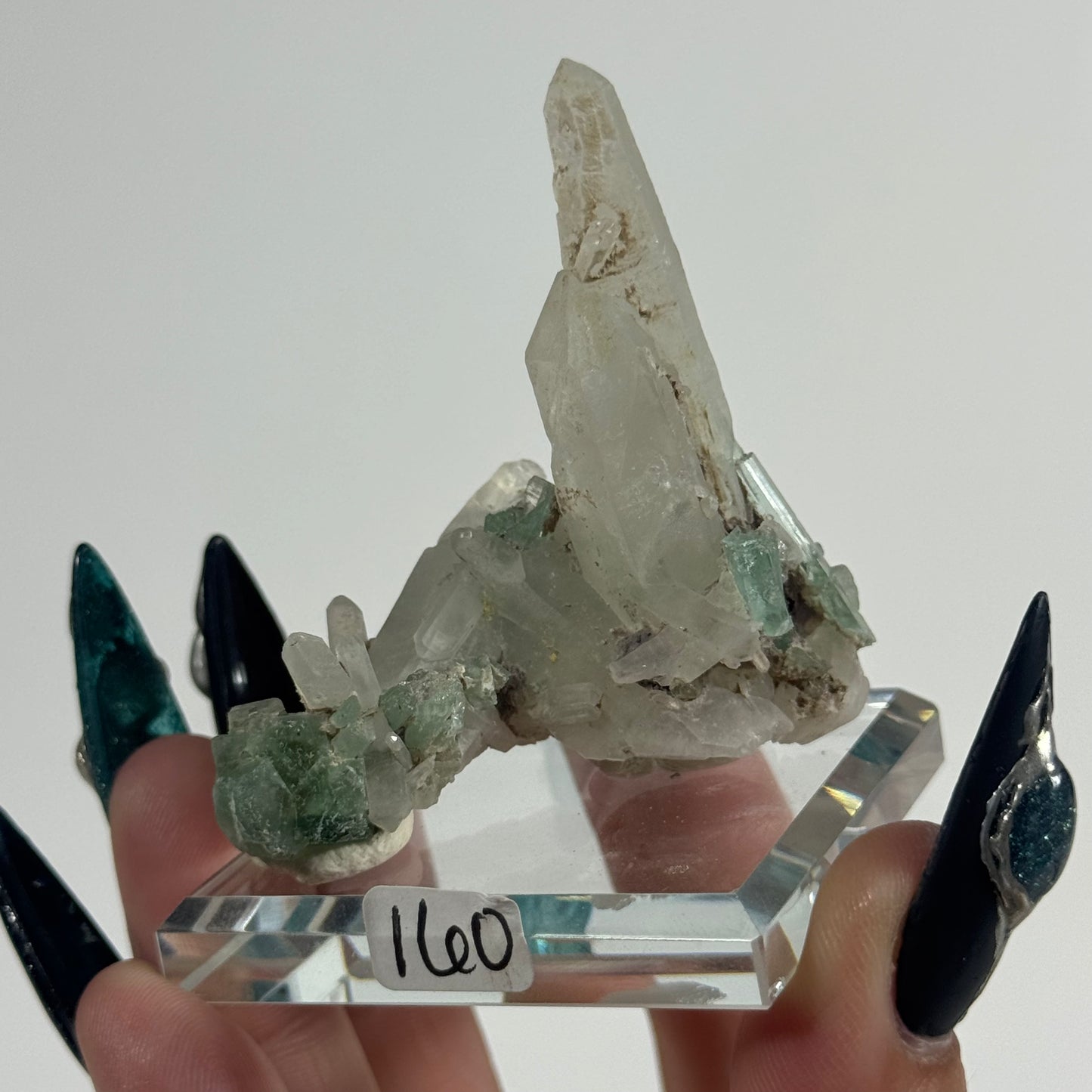 Vanadium Beryl on Quartz Specimen from Nasarawa Egon, Nigeria: You Choose