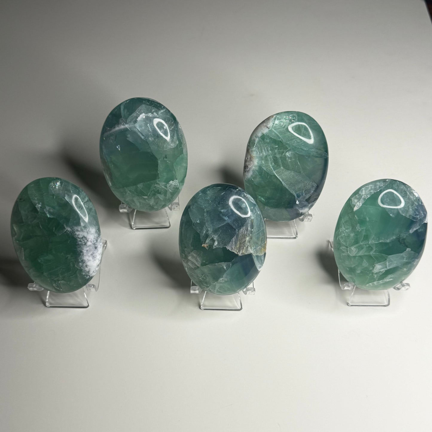 XL Mexican Fluorite Palm Stone: You Choose