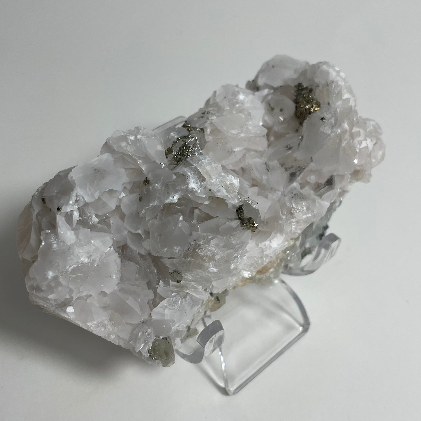 Manganese-bearing Calcite with Quartz and Pyrite Specimen from Hunan, China “B”