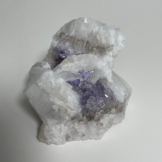 Purple Fluorite on Celestite Specimen from the Tule Mine, Mexico