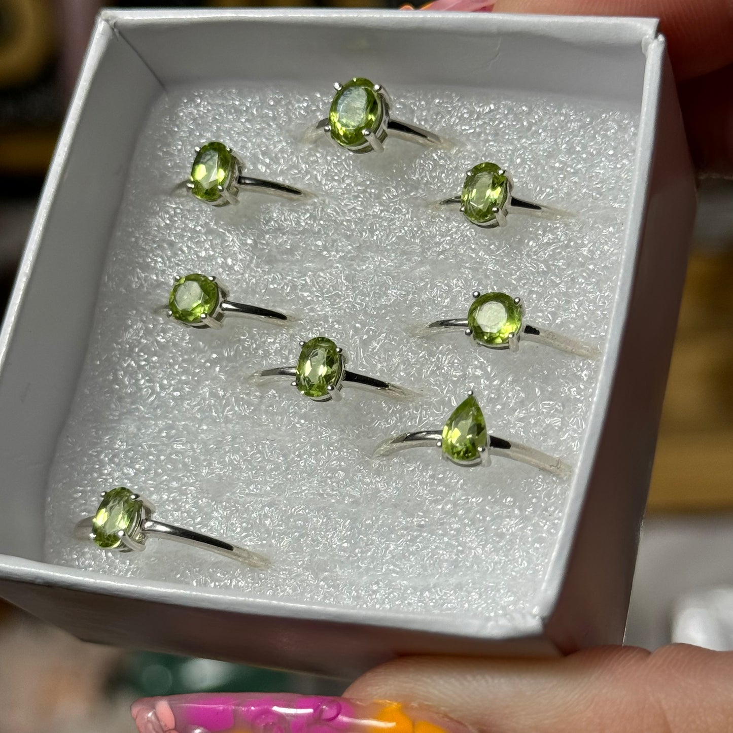 Peridot Sterling Silver Ring: You Choose (Sizes 4-9)