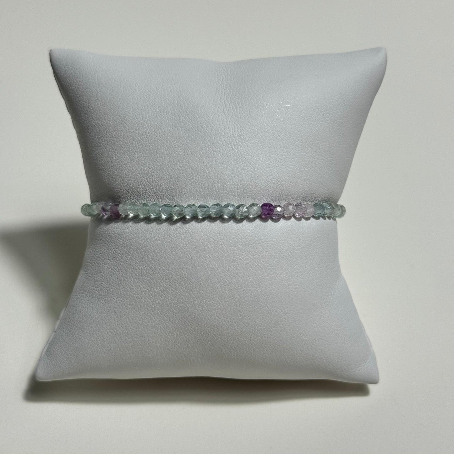 Fluorite Faceted Sterling Silver Bracelet