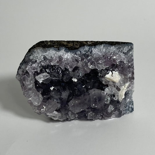 Amethyst with Okenite Specimen from Vani-Dindori, India “R”