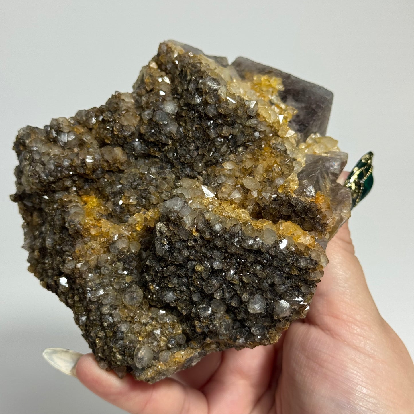 Quartz on Fluorite Specimen from Headshope Head Mine, Durham, England