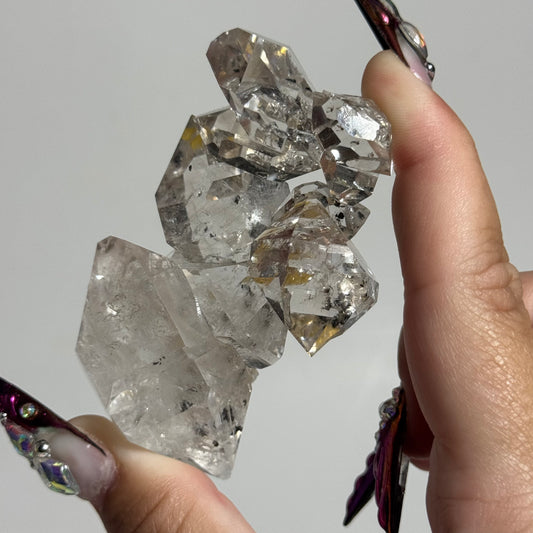 Herkimer Diamond Quartz Chain Specimen from Ace of Diamonds Mine, New York