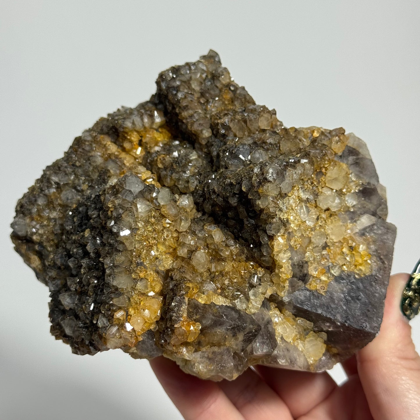 Quartz on Fluorite Specimen from Headshope Head Mine, Durham, England