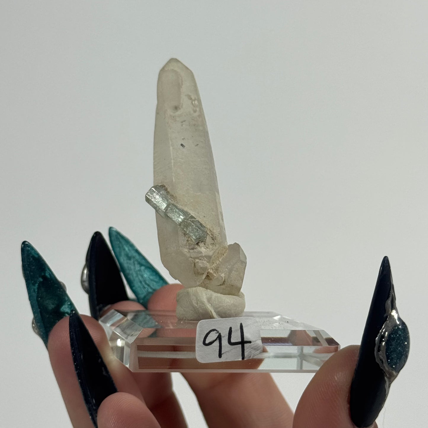Vanadium Beryl on Quartz Specimen from Nasarawa Egon, Nigeria: You Choose