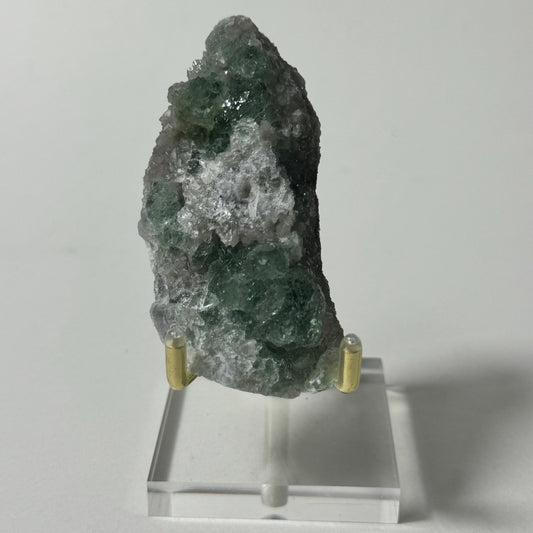 Green Fluorite on Smoky Quartz Specimen (Irradiated) from China “F”