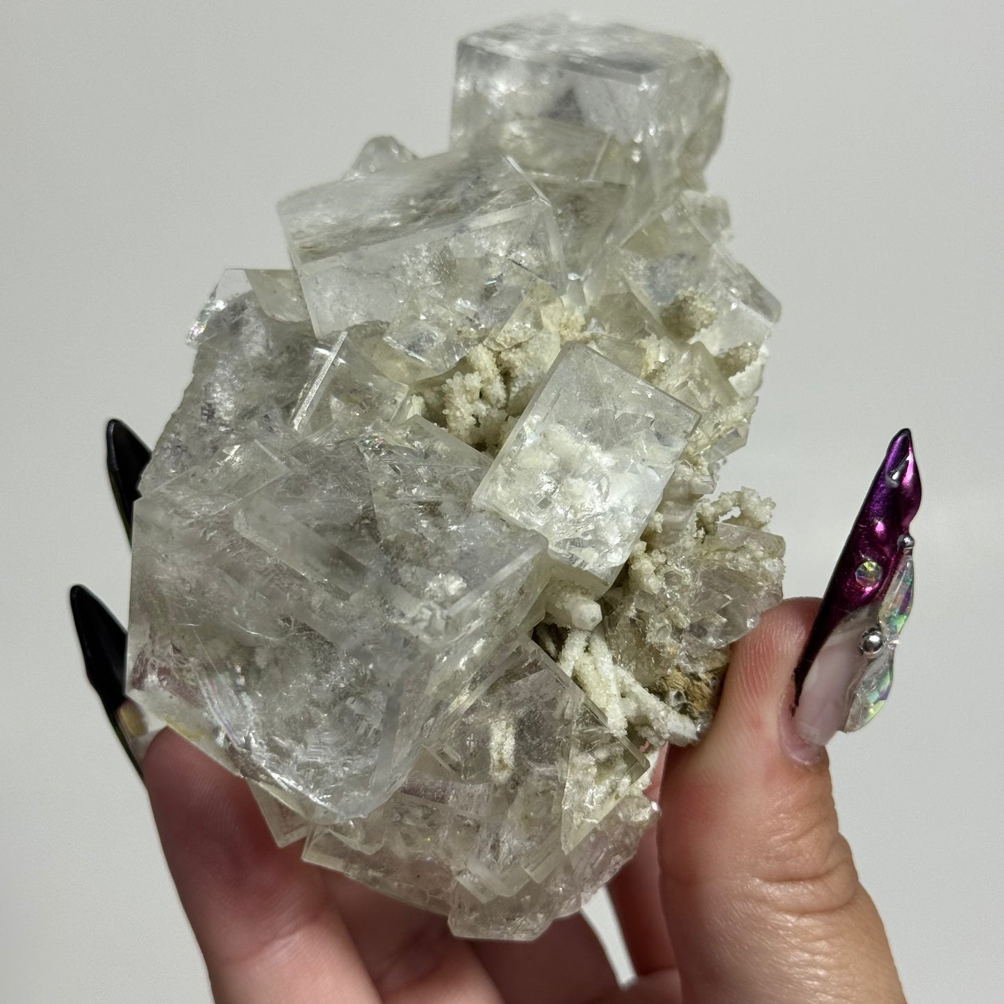 Colorless Fluorite with Quartz Specimen from Dalnegorsk, Primorsky Krai, Russia