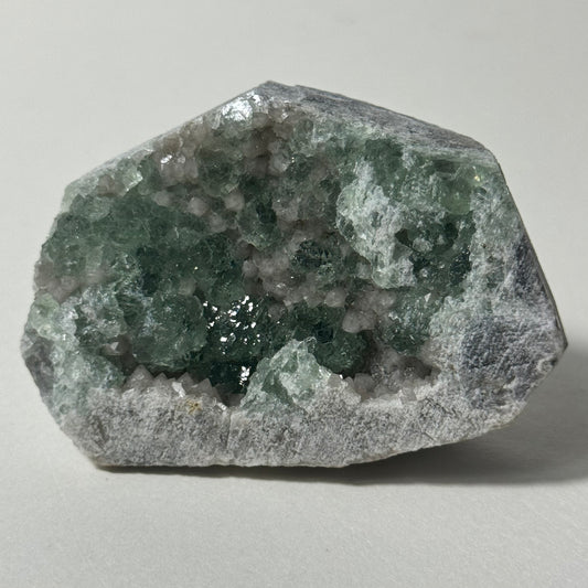 Green Fluorite on Smoky Quartz Specimen (Irradiated) from China “C”