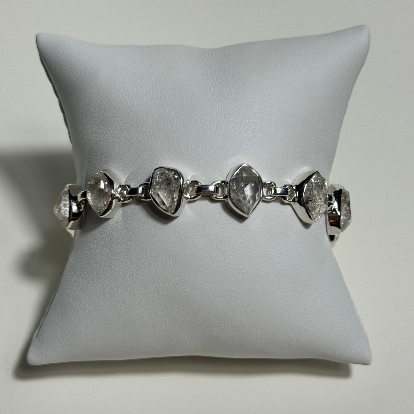 Herkimer Diamond Quartz Sterling Silver Bracelet