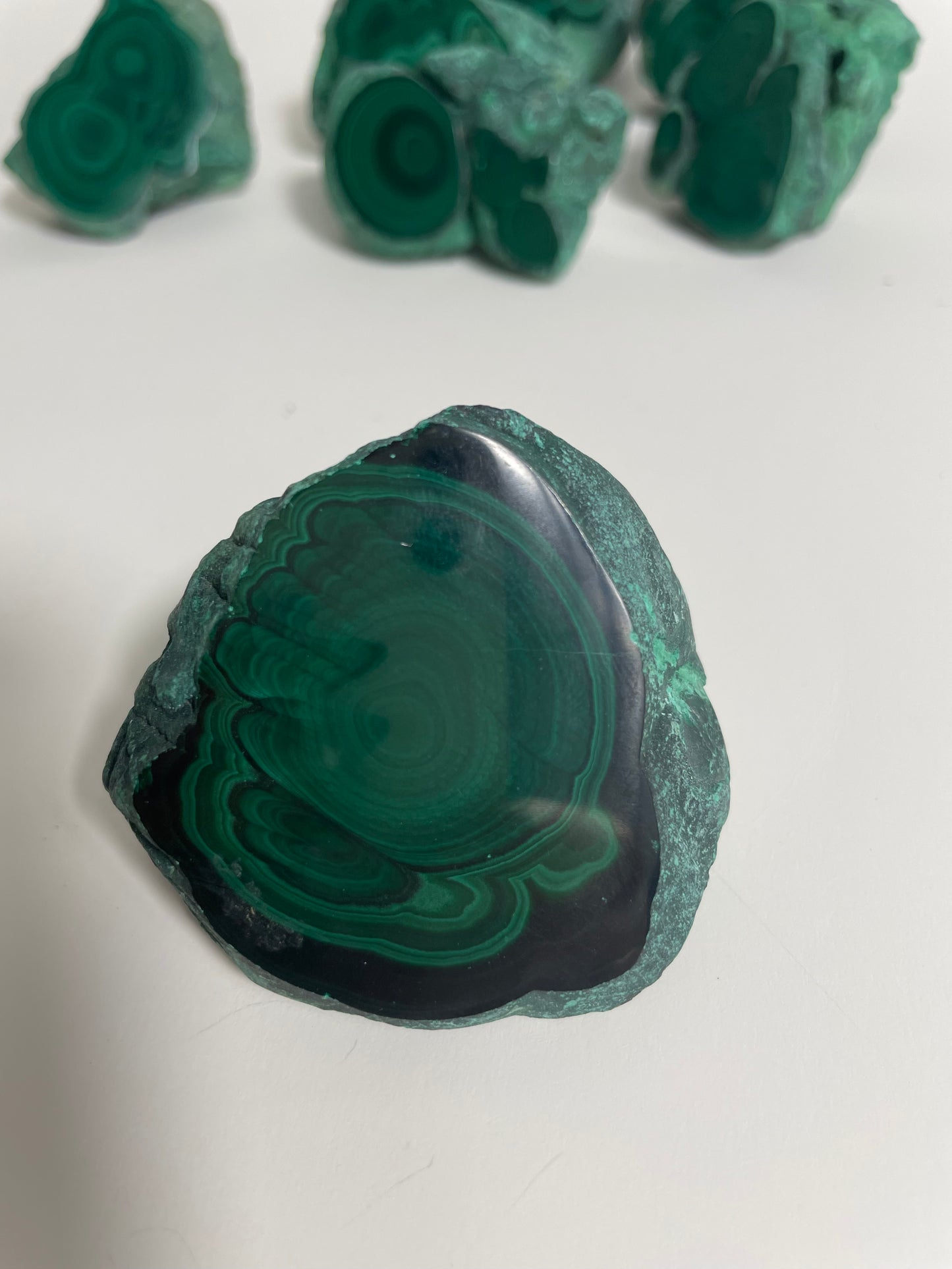 Malachite Semi-Polished Freeform from the DRC: You Choose