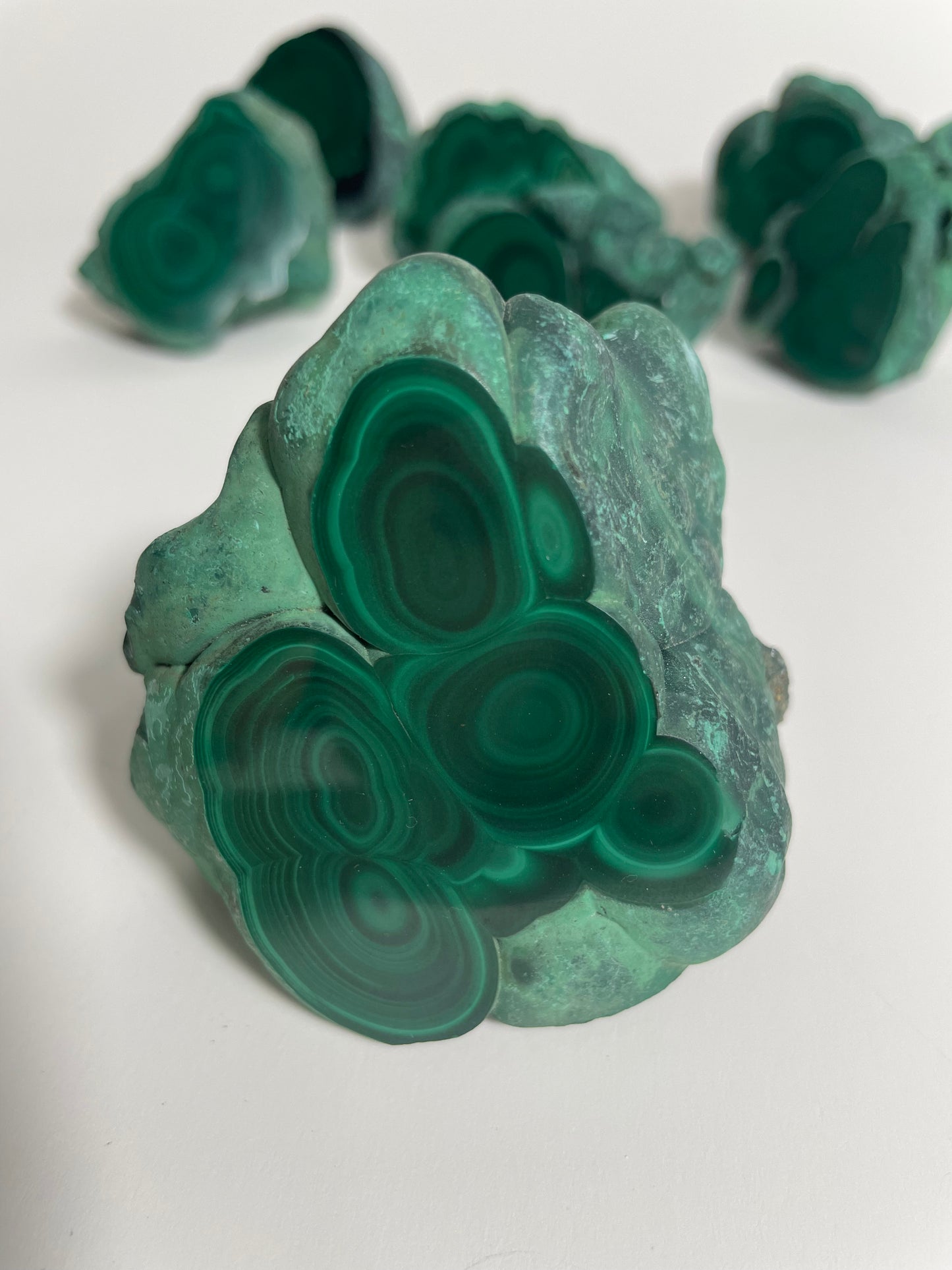 Malachite Semi-Polished Freeform from the DRC: You Choose