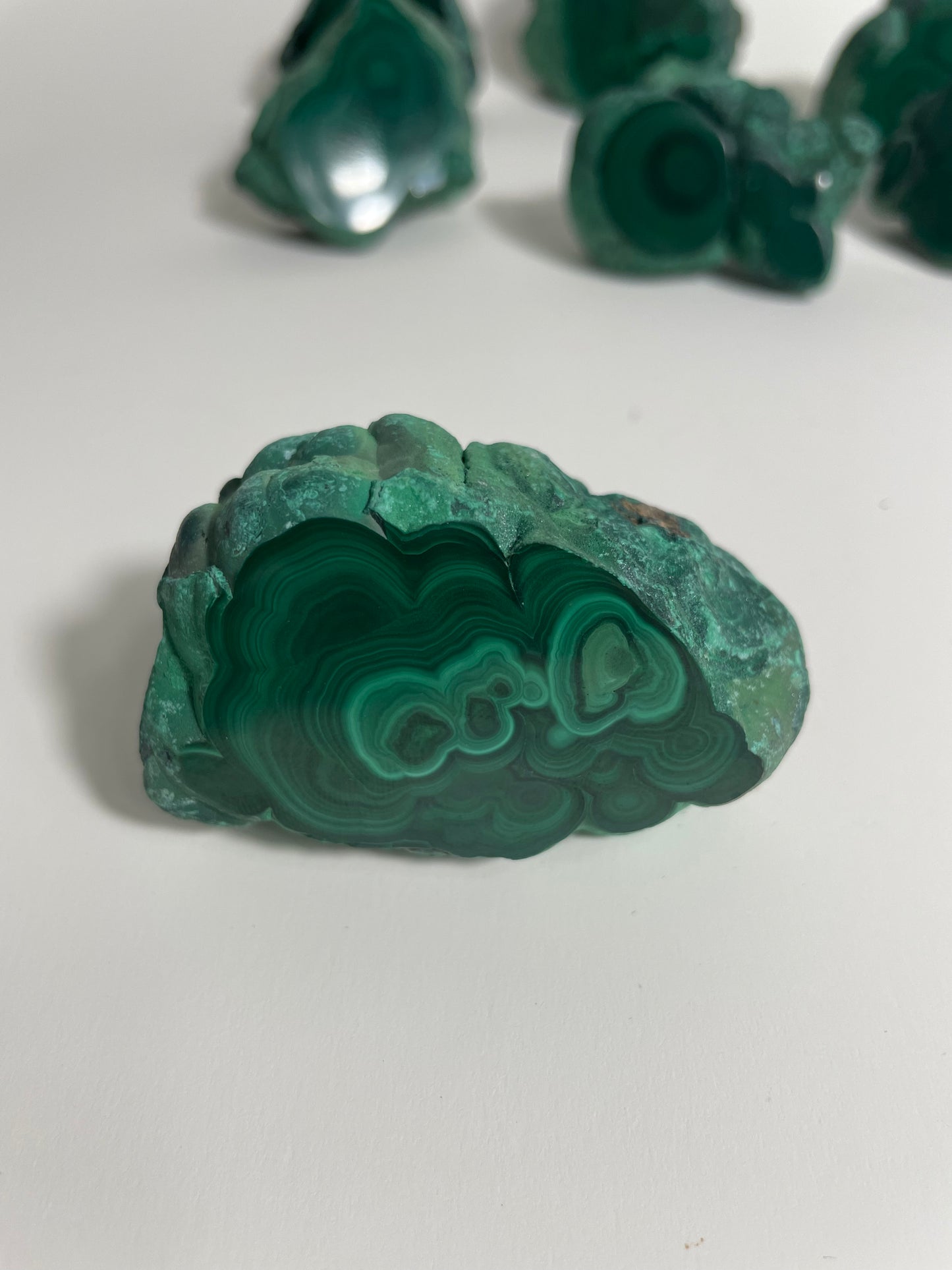 Malachite Semi-Polished Freeform from the DRC: You Choose