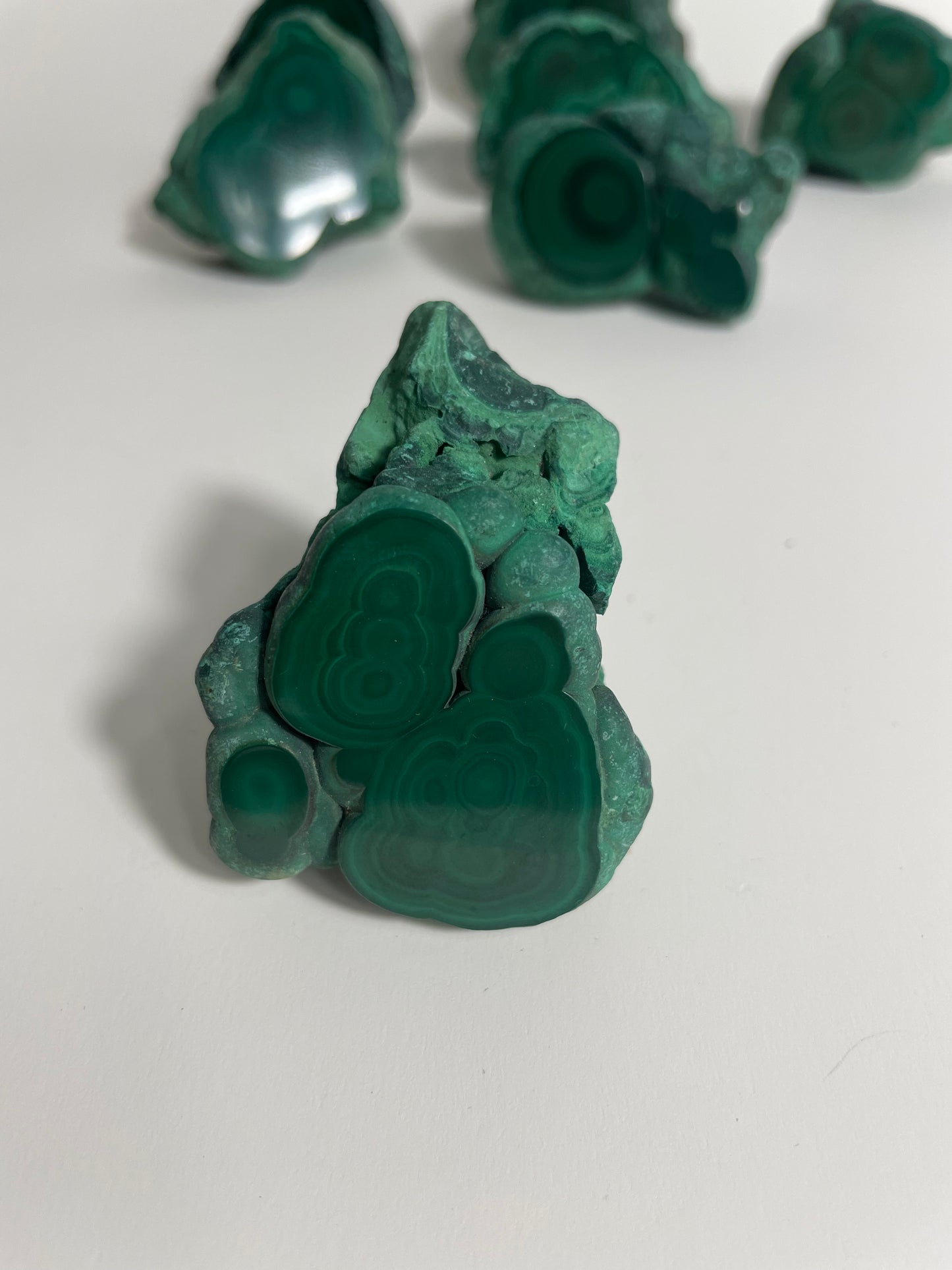 Malachite Semi-Polished Freeform from the DRC: You Choose