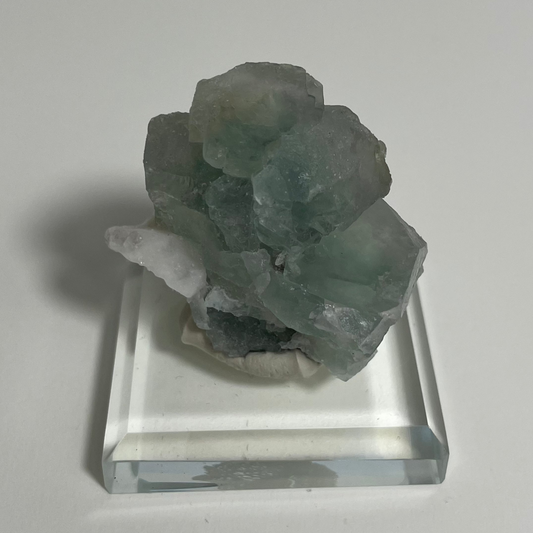 Fluorite with Candle Quartz Specimen from Huanggangliang Mine, China “J"