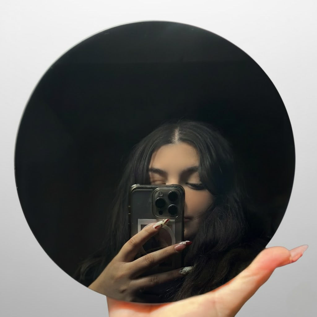 Black Obsidian Scrying Mirror Slab