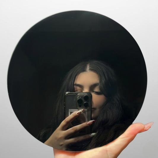 Black Obsidian Scrying Mirror Slab