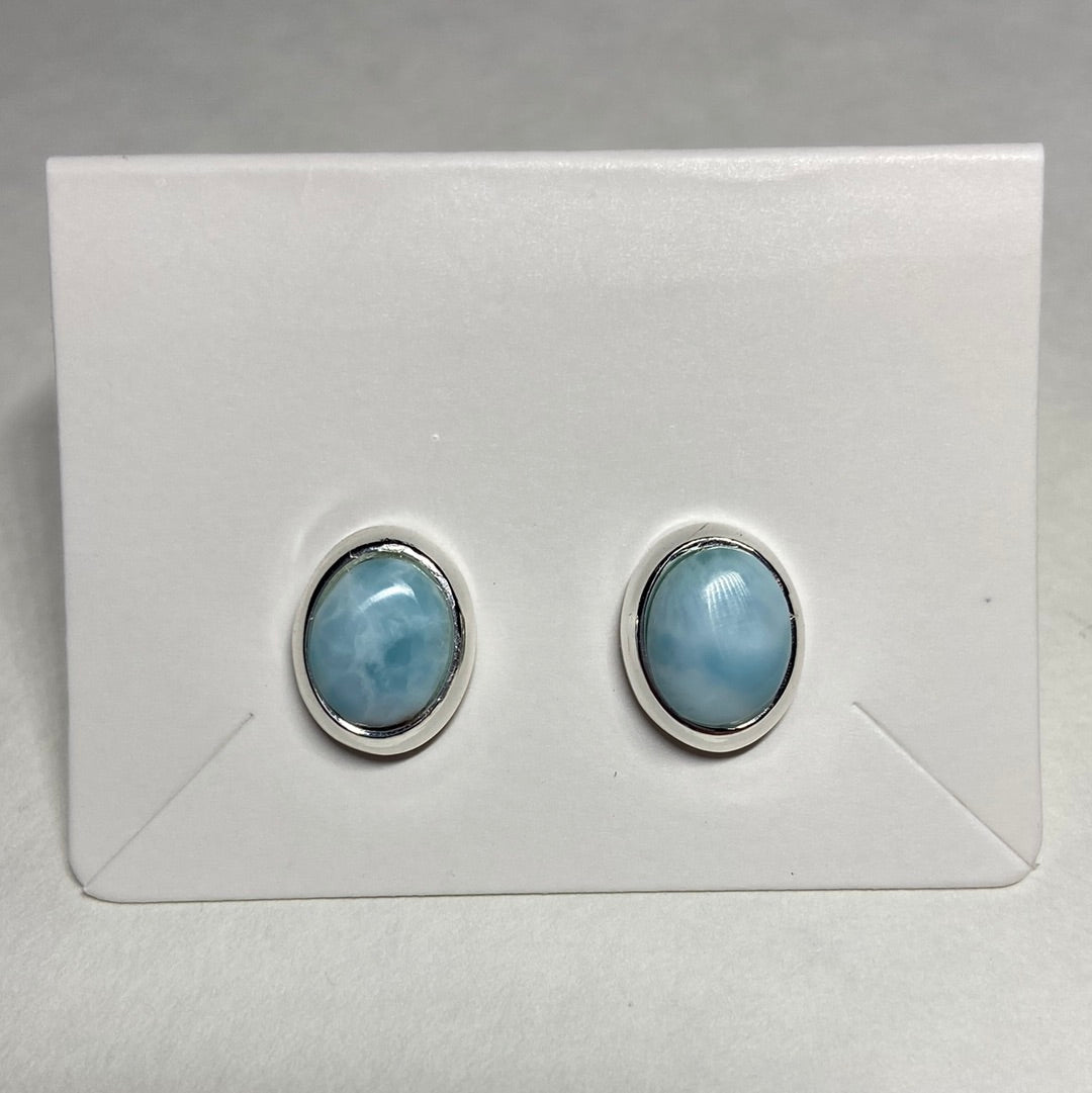 Larimar Earrings “A” (925 Silver)