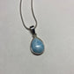 Larimar Large Stone Necklace (925 Silver): You Choose