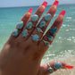 Larimar Sterling Silver Ring: You Choose (Size 6.5-10)