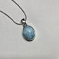 Larimar Large Stone Necklace (925 Silver): You Choose