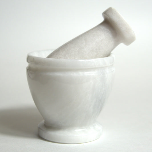 Marble Mortar & Pestle (White)