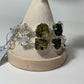 Epidote with Quartz, Herkimer, and Chrome Diopside Sterling Silver Toggle Bracelet: You Choose