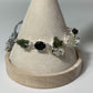 Moldavite, Herkimer, and Libyan Desert Sterling Silver Toggle Bracelet