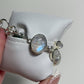 Moonstone Sterling Silver Toggle Clasp Bracelet