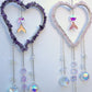 Crystal Chip Heart Mermaid Suncatcher