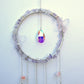 Lavender Amethyst Butterfly Round Suncatcher