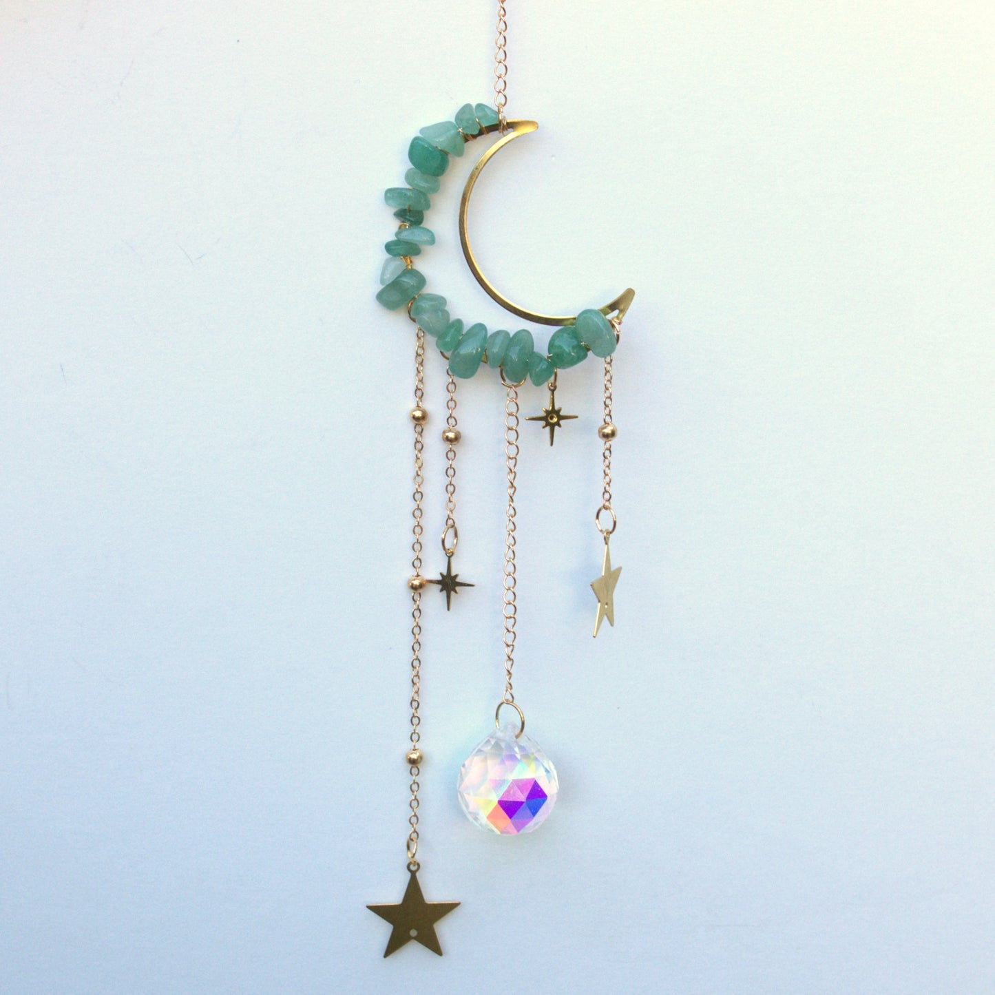 Crystal Chip Small Moon Suncatcher